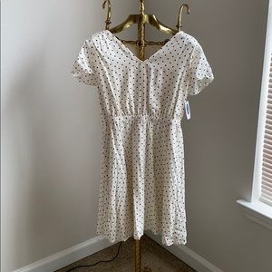 NWT Polka dot flutter sleeve dress